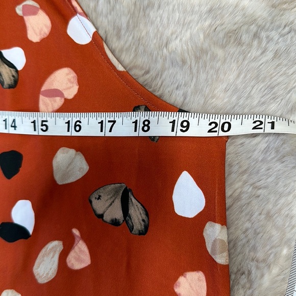 THE LIMITED | Printed Halter Top, Color is Rust with a Petal Design - Picture 6 of 9